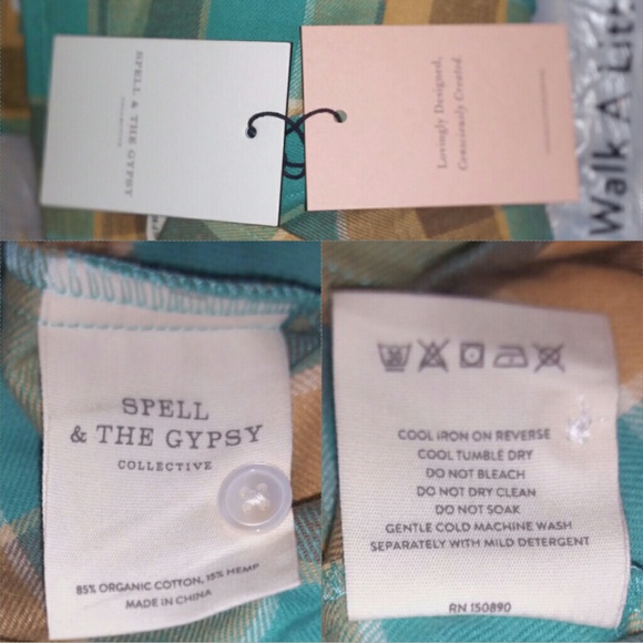 New spell designs maverick flannel top shirt XS - Picture 8 of 8